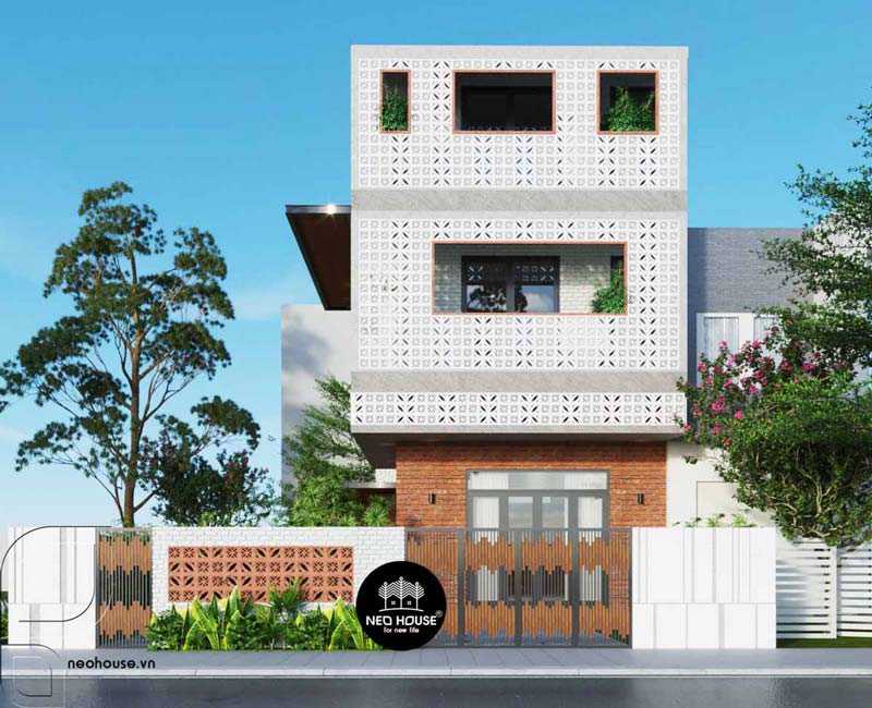 Thi công trọn gói nhà phố 3 tầng độc đáo. Ảnh 1