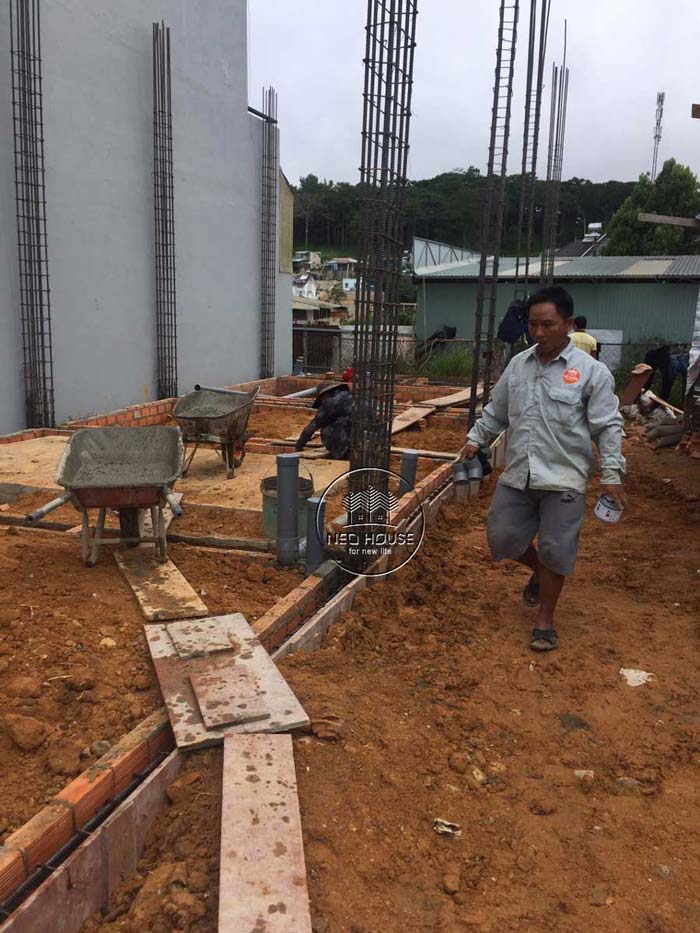 Thi công xây dựng nhà phố 4 tầng 5x20m. Ảnh 2