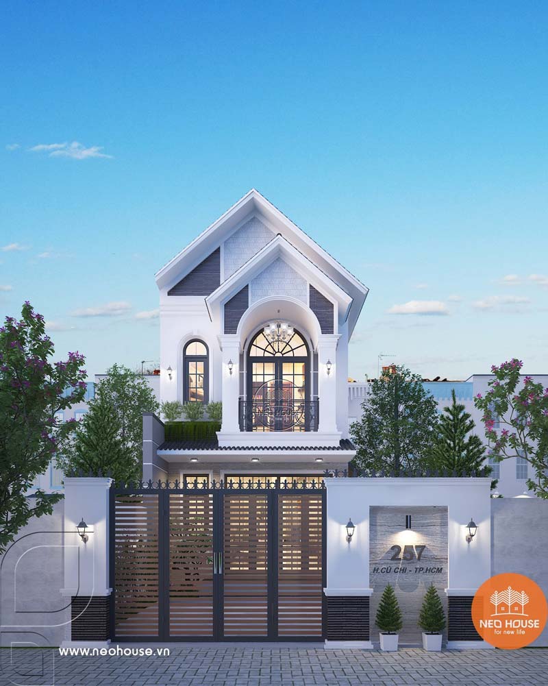 Thi công xây dựng trọn gói nhà phố 2 tầng hiện đại. Ảnh 1