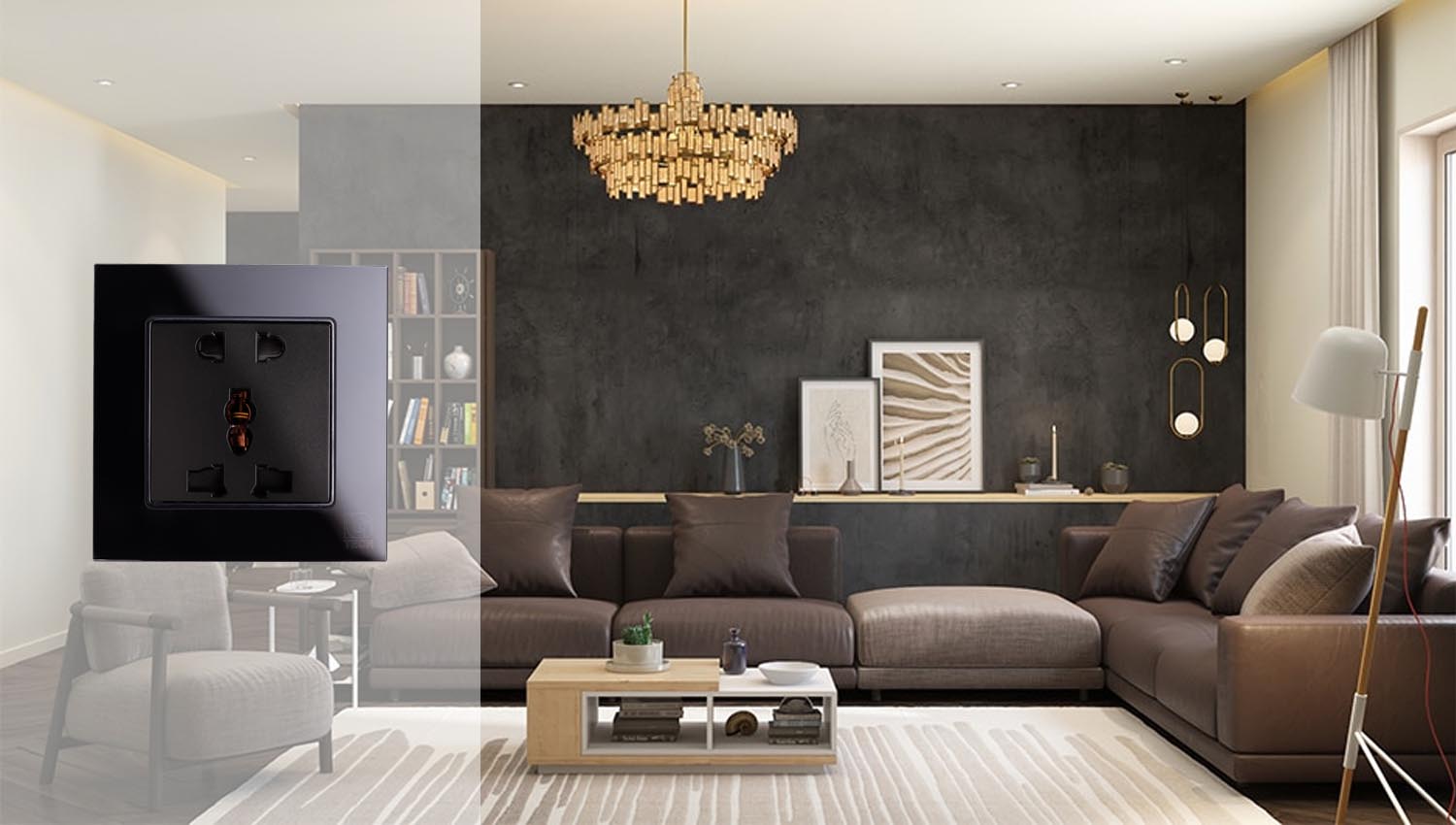 Công tắc và ổ cắm màu đen: Sự lựa chọn tinh tế cho không gian hiện đại 10 Công tắc và ổ cắm màu đen: Sự lựa chọn tinh tế cho không gian hiện đại 10
