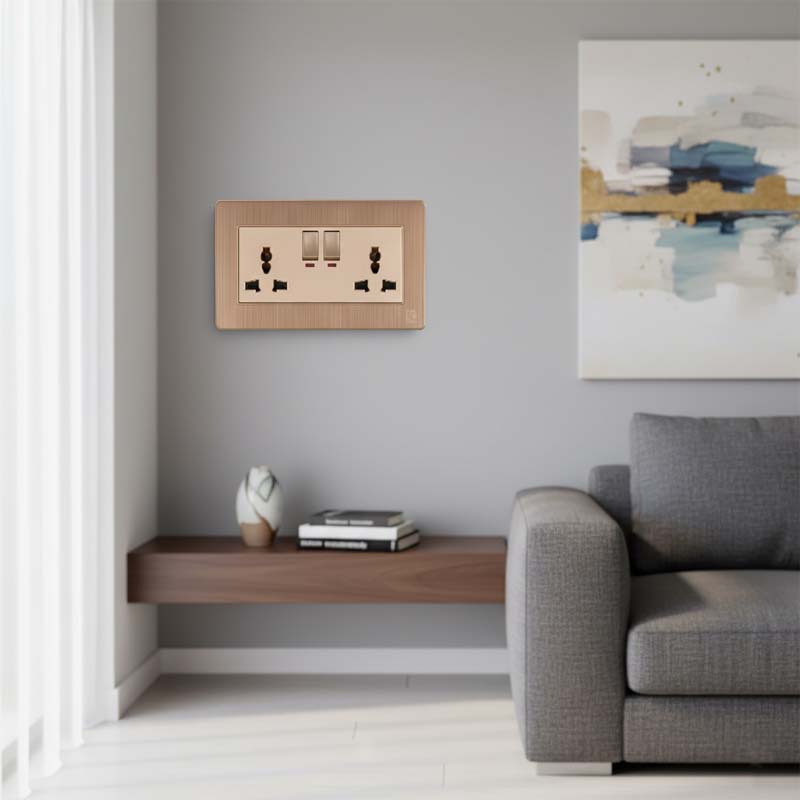 Ổ điện âm tường thiết kế đẹp cũng là mảnh ghép trong nội thất nhà hiện đại